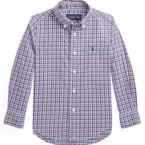 Ralph Lauren Long-Sleeve Poplin Shirt - Boys Size 8 (Small)